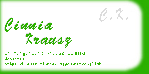 cinnia krausz business card